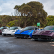 Left to right: Zonda Viola, Zonda Cinque Roadster, Zonda Fantasma Evo, Zonda C12S, Huayra SM Editon, Huayra Dinastia